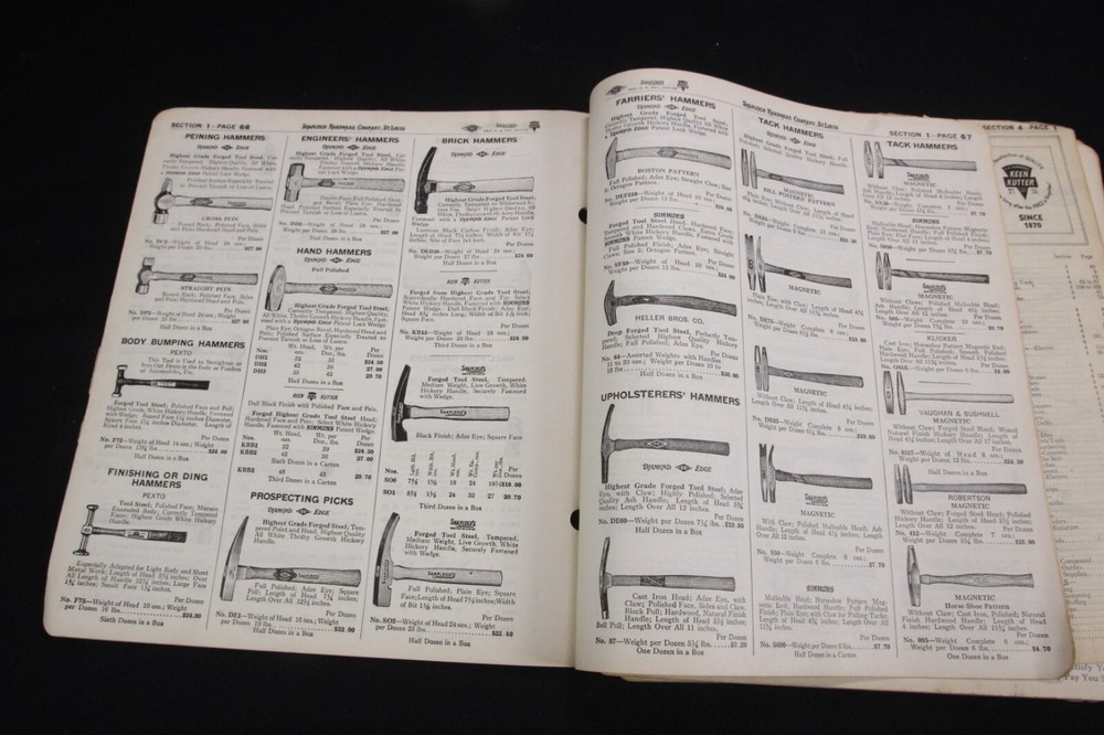 VTG Shapleigh's Tool Division Partial Catalog Rough Reference Keen Kutter DE