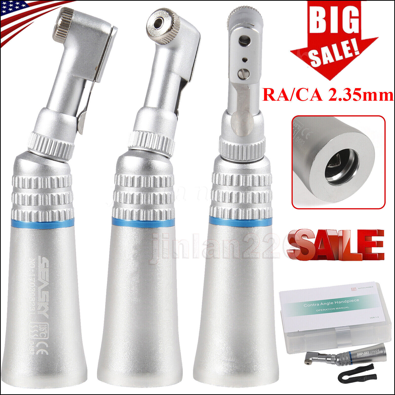 NSK Style Dental Slow Low Speed Contra Angle Handpiece Latch E-Type Attach YP2/4