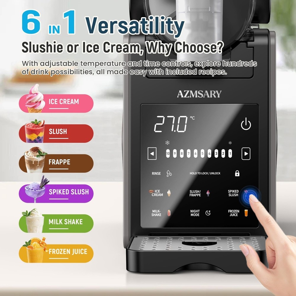85oz Slush Machine Ice Maker Frozen Drink Maker LED