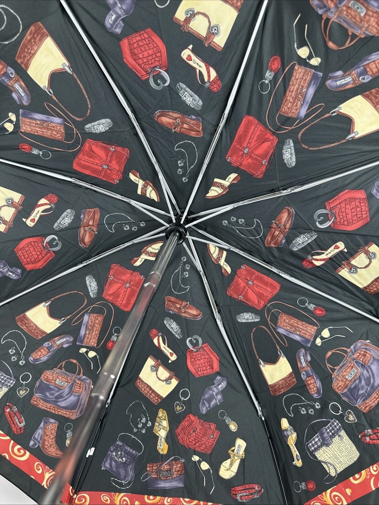 Brighton Black & Red Accessory Pattern Umbrella