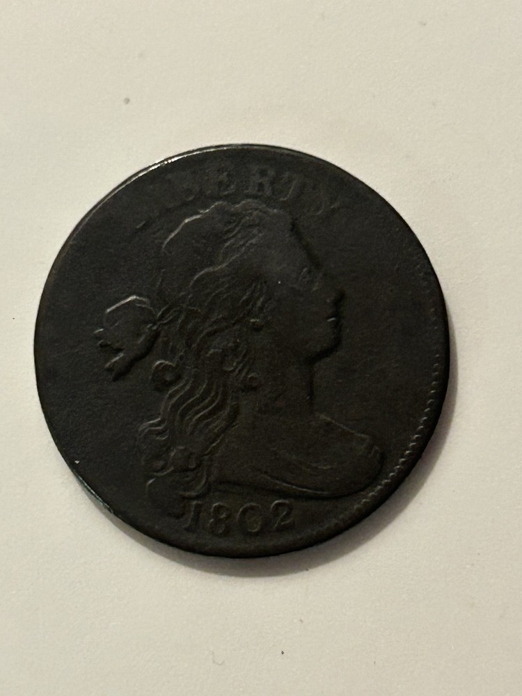 1802  Beautiful Design Draped Bust Large Cent VF