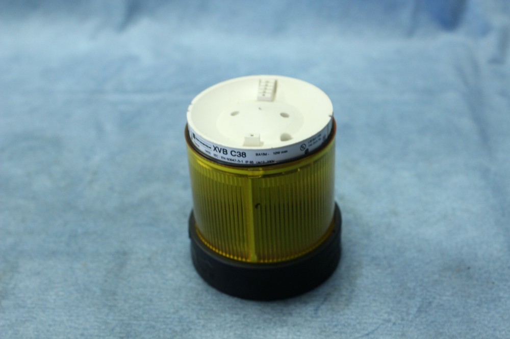 New Schneider Telemecanique XVB C38 Indicator Stack Light Steady Yellow