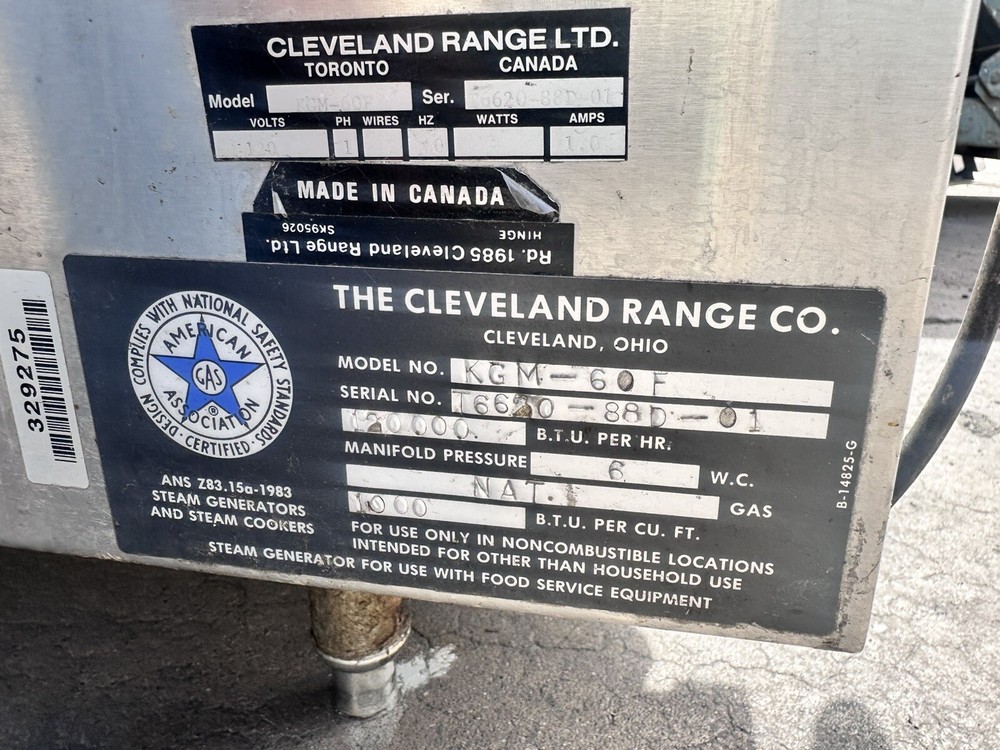 kgm-60f cleveland kettle