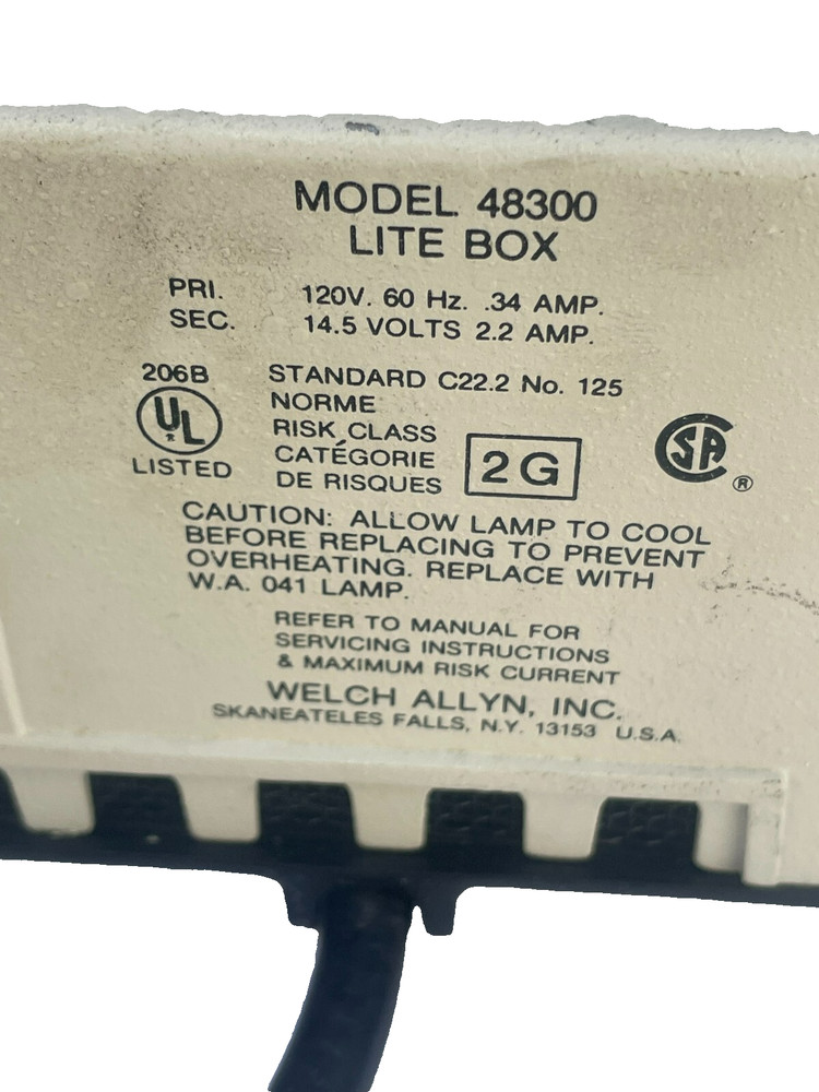 Welch Allyn Solar Light Source Lite Box 48300