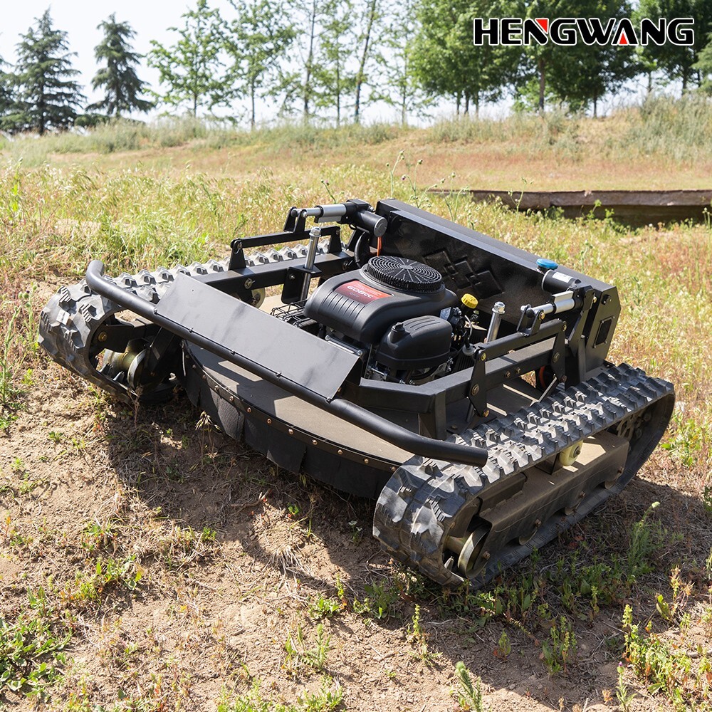 HW608-90 Remote Control Lawn Mower 65° Climbing Adjustable Mowing Height Four-W