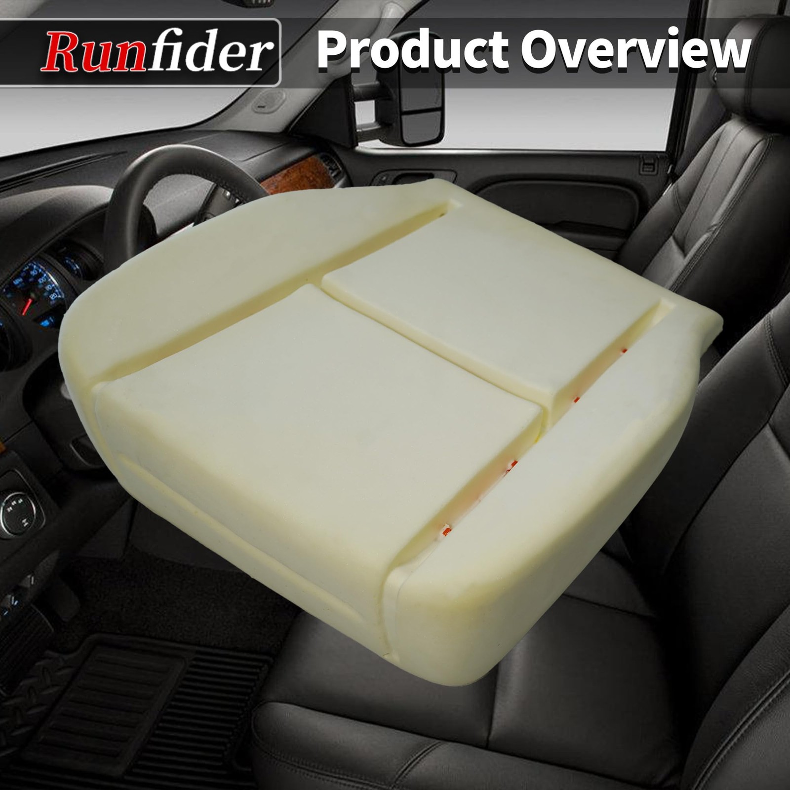 Driver Side bottom Replacement Seat Foam Cushion Seat Foam Pad Compatible wit...