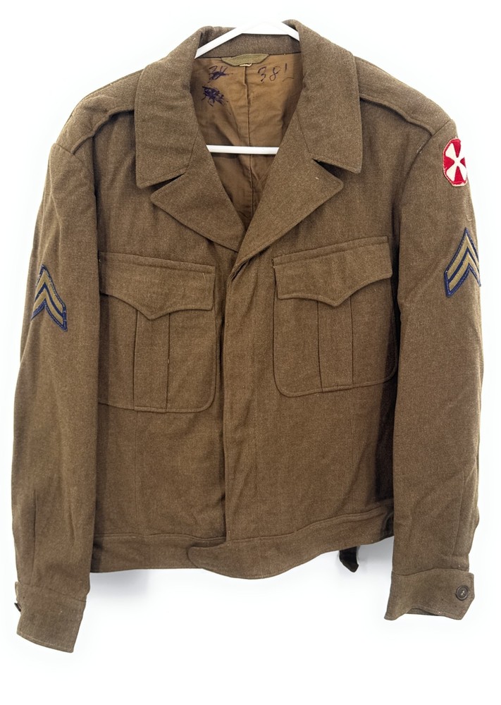 WWII 8th Army Corporal Coat Jacket Brown