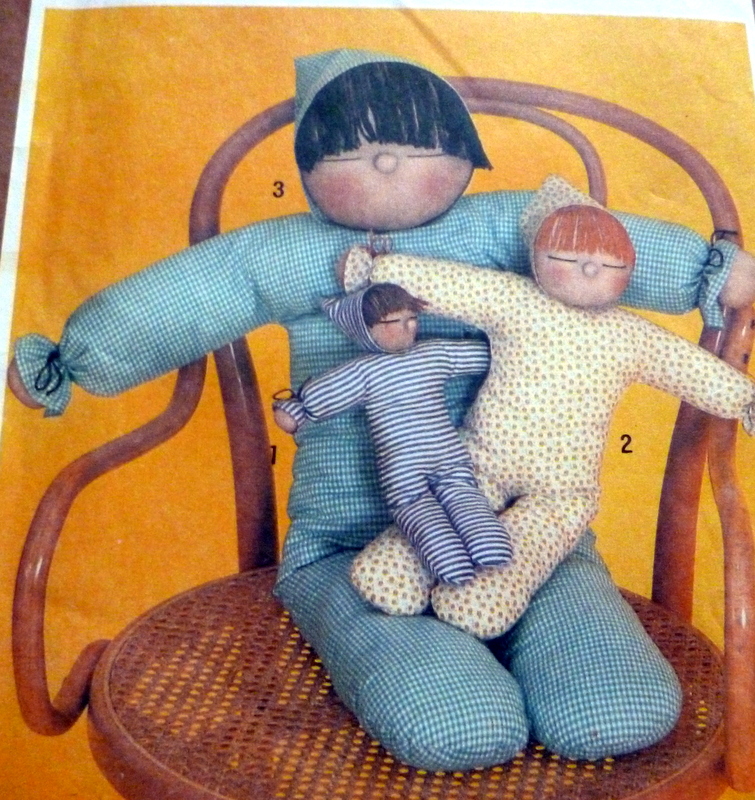 *NEW VTG STUFFED DOLLS Sewing Pattern UNCUT