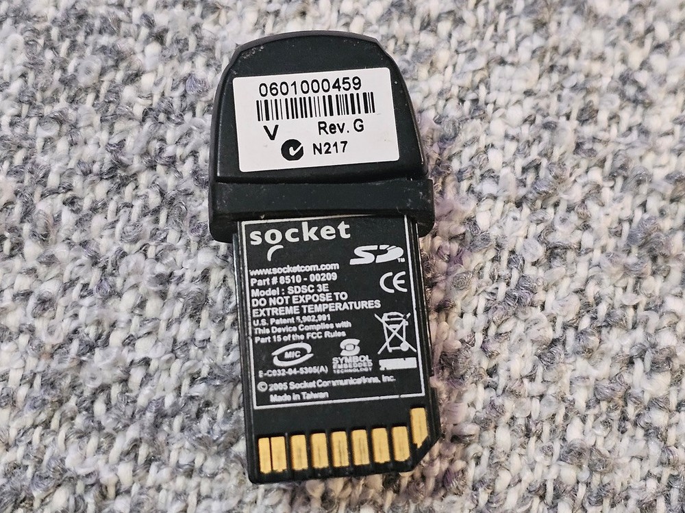 Socket SD Card In-Hand Scan 8510-00209 PDA Mobile Scanner SDSC 3E. WORKING