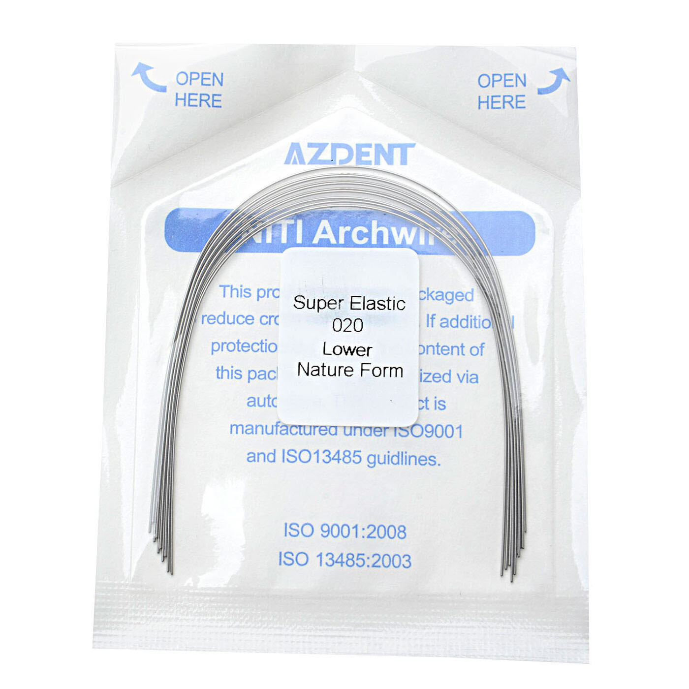 10Pc AZDENT Dental Orthodontic Super Elastic Niti Round Arch Wire Nature Form
