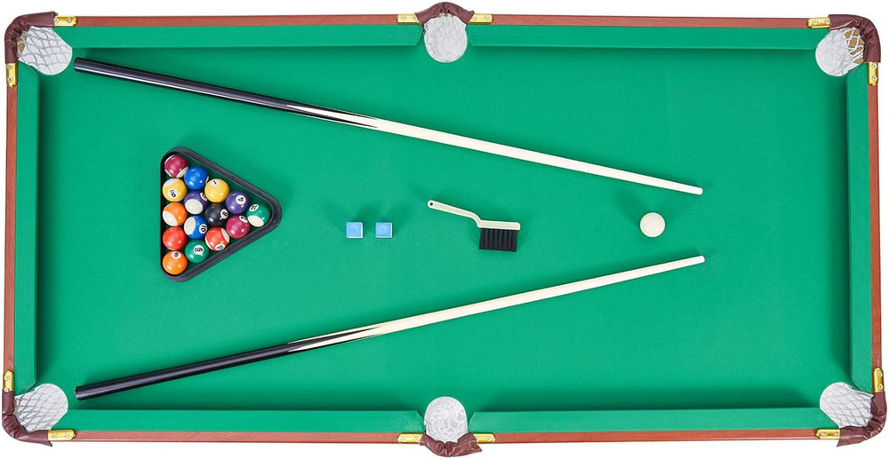 Folding Pool Table,Portable Billiards Tables, Foldable Space-Saving Entertainmen