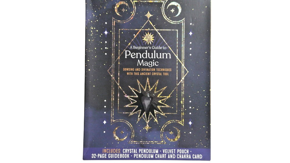A Beginner's Guide To Pendulum Magic Book Set Amethyst Crystal Divination Kit