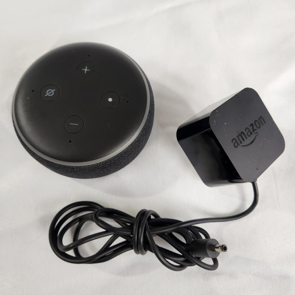Amazon Echo Dot 3rd Gen Alexa Smart Speaker Black w/ Power Adapter c78mp8