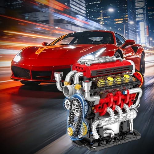 V8 Engine Model kit That Run,Build Your Own Mini V8 V8 Engine Building Set