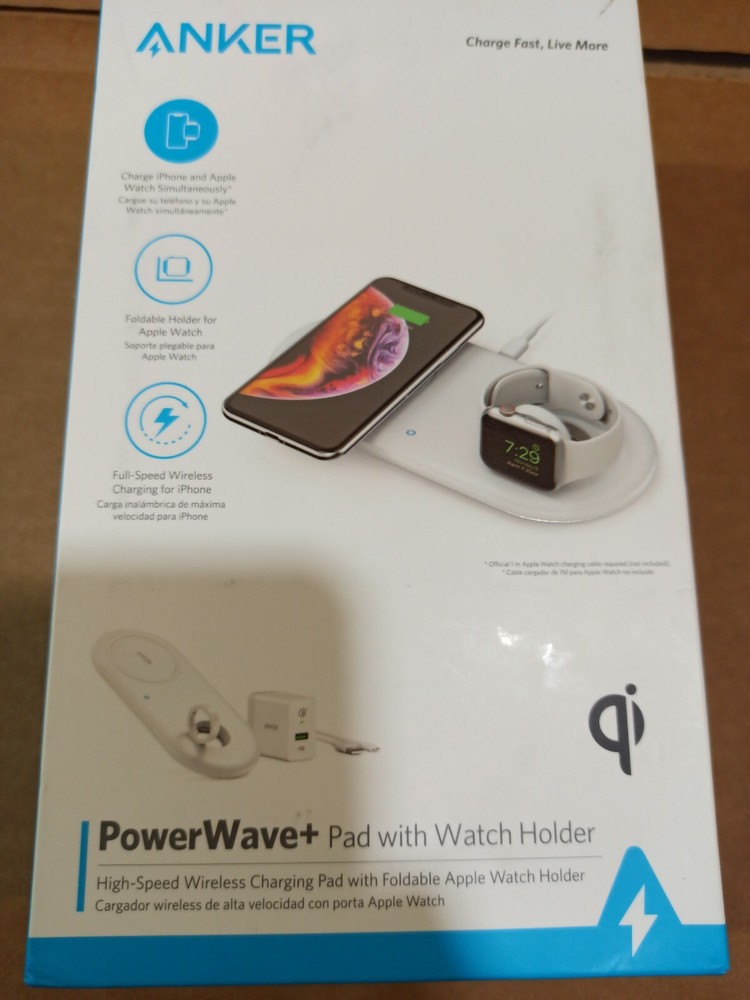 Anker - PowerWave+ Qi Certified Wireless Charging Pad - White