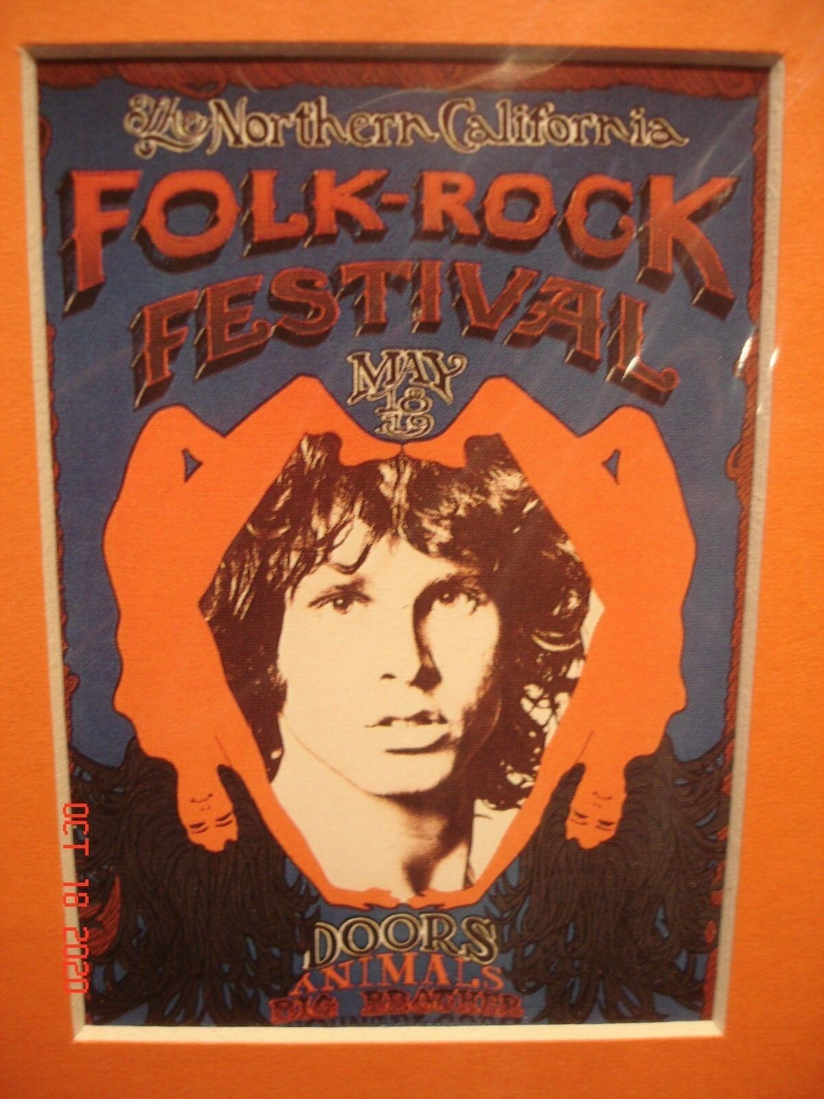 The DOORS Mini Mat Framed Concert Poster  "Northern California Folk Festival"