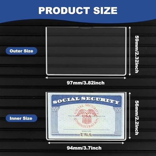 6 Pack Social Security Card Protector/Medicare Card Protector Sleeve/Social Card