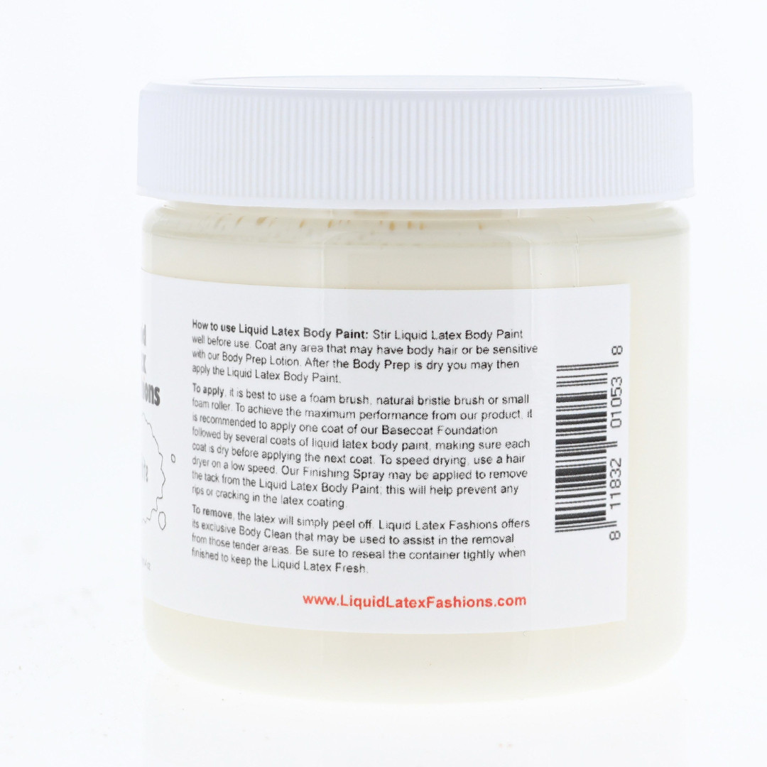Ammonia Free Liquid Latex Body Paint, White, 4 Ounce