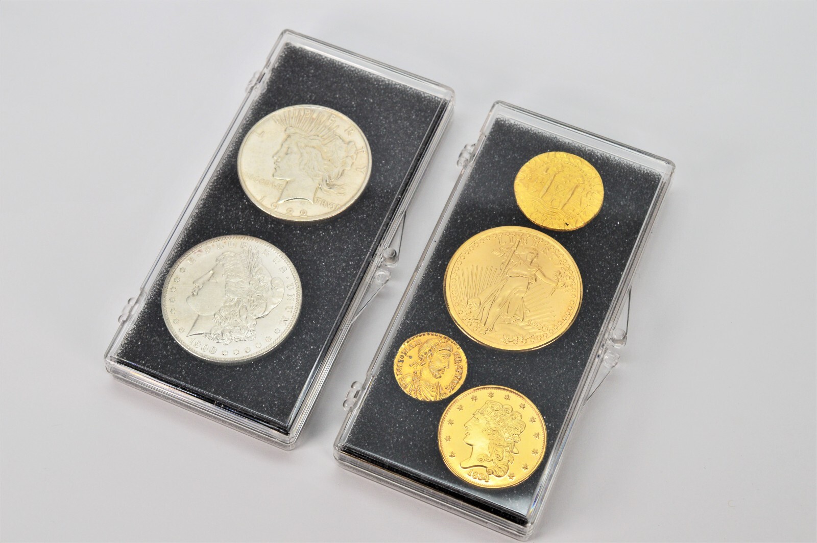 Clear Plastic Display Snap Case Box for Medals Collectables - Lot of 6