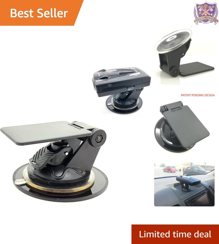 Universal Radar Detector Suction Mount - Dashboard & Windshield Compatible
