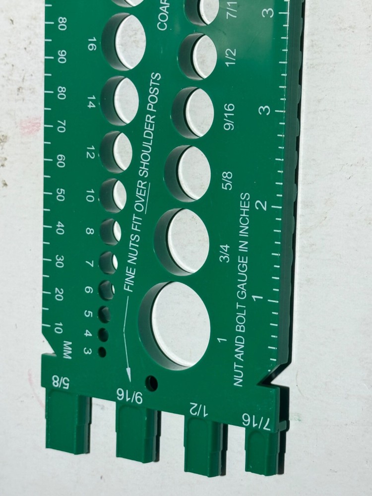 Precision Industries Thread Size Template