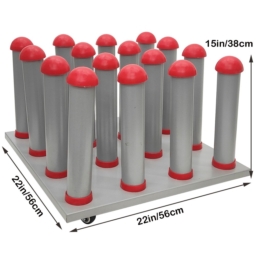 16 Roll Material Storage Rack with a Movable 4*4 Column Consumable Storage Rack