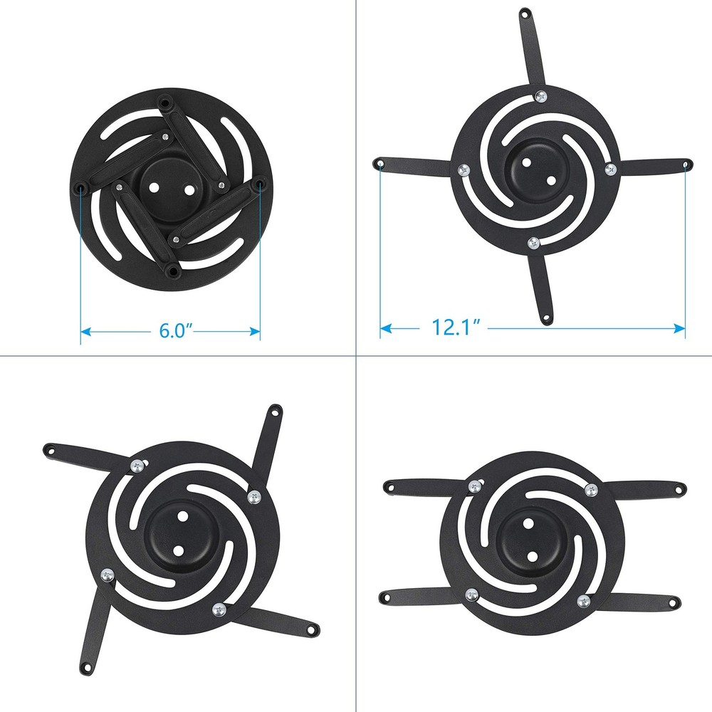 Full Motion Universal Ceiling Projector Mount Bracket with Adjustable Height