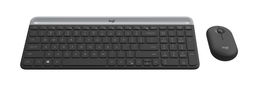 Logitech Slim Wireless Keyboard and Mouse Combo - Low Profile Compact Layout