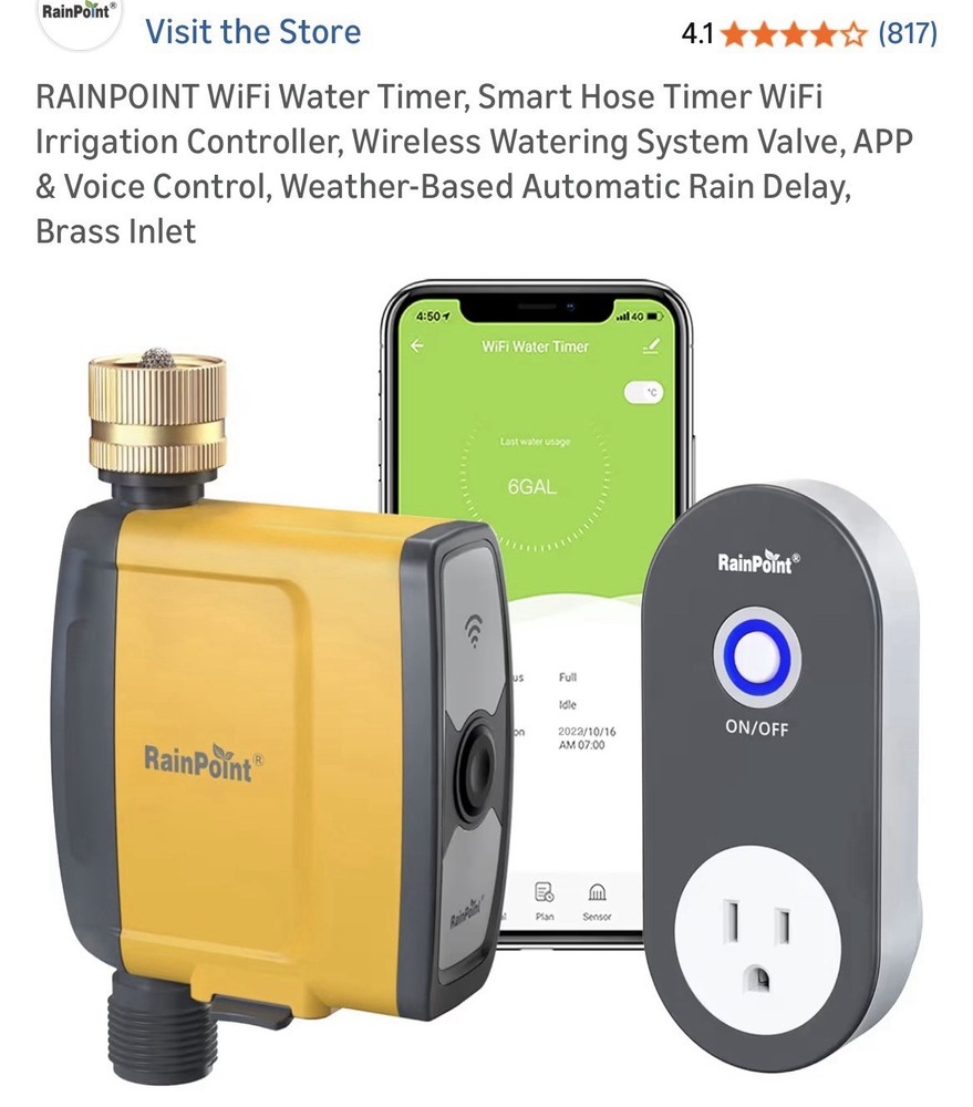 Rainpoint wifi Brass Single Point water timer