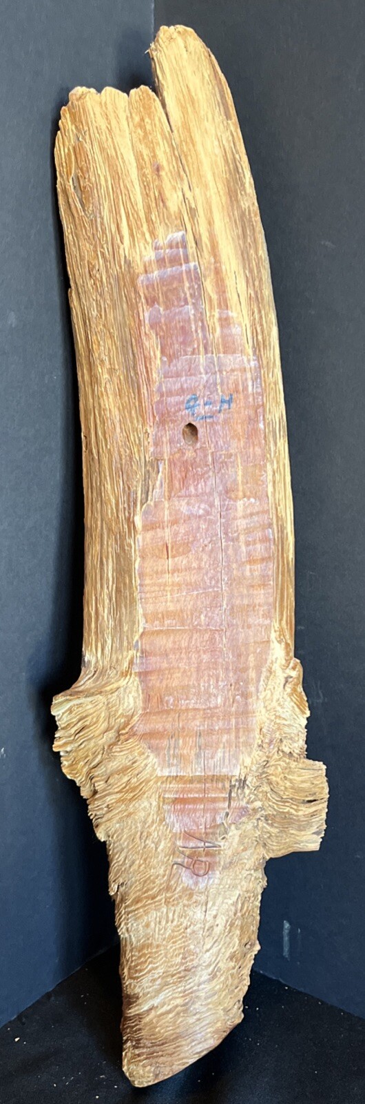 Vintage Hand Carved Wood Detailed Old Man Folk Art Signed AR Wall Art 19” Decor