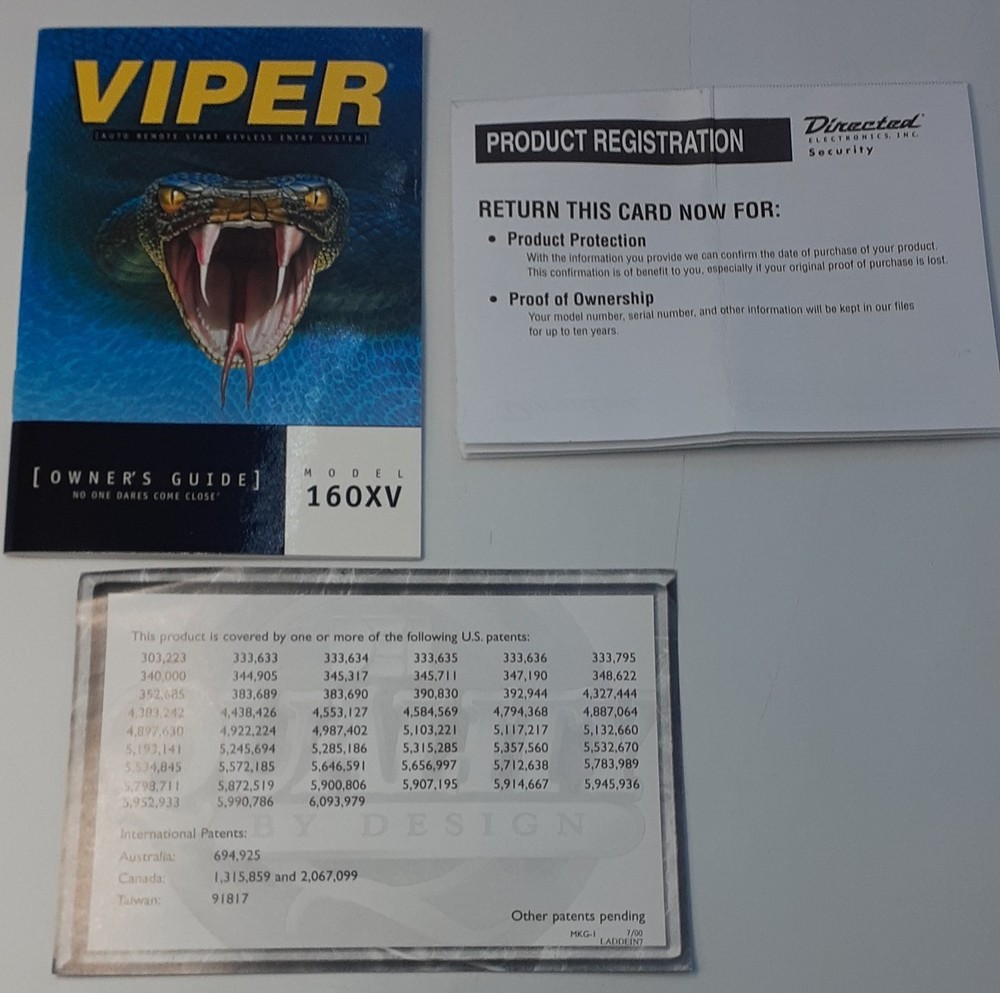 Viper 160XV Remote Start