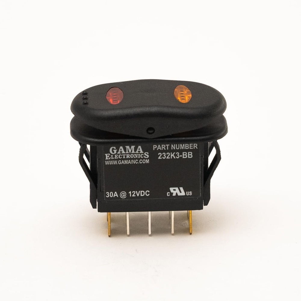 Waterproof Illuminated Double Pole, Double Throw 3 Position Momentary On-Off-...