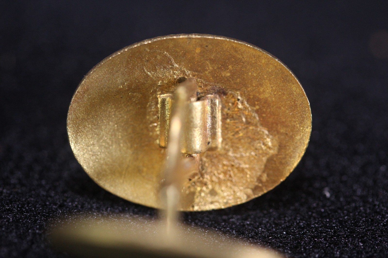 Antique Simons Gold Front Oval Cufflinks on Original Card NOS