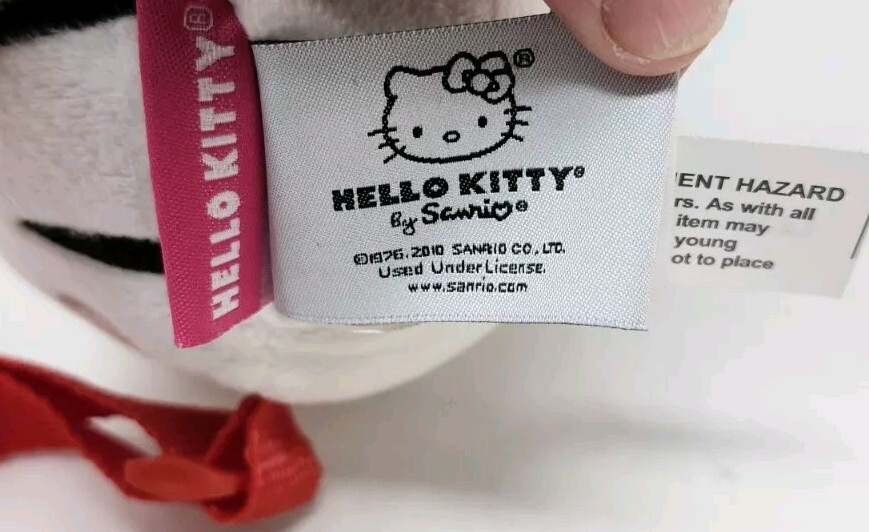 Sanrio Hello Kitty Head Shaped Plush Backpack 2010 Red Bow Stuffed Cat EUC See!!