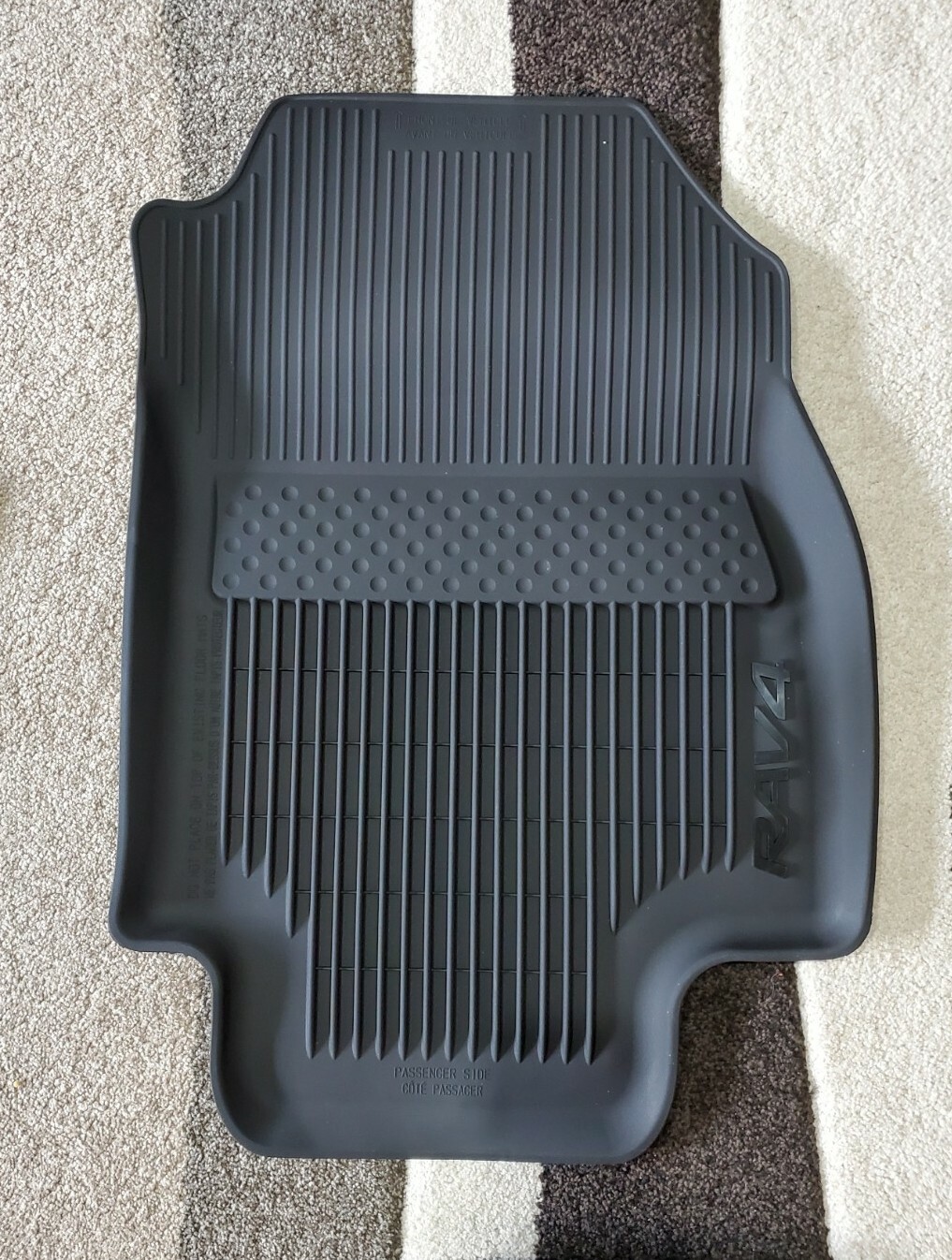2019-2025 TOYOTA RAV4 FLOOR MATS RUBBER ALL WEATHER GENUINE OEM 3PC SET BLACK