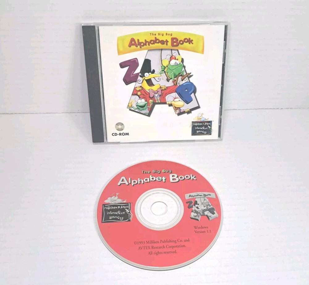 The Big Bug Alphabet Book CD-ROM Interactive Learning Game PC Windows Mac Works