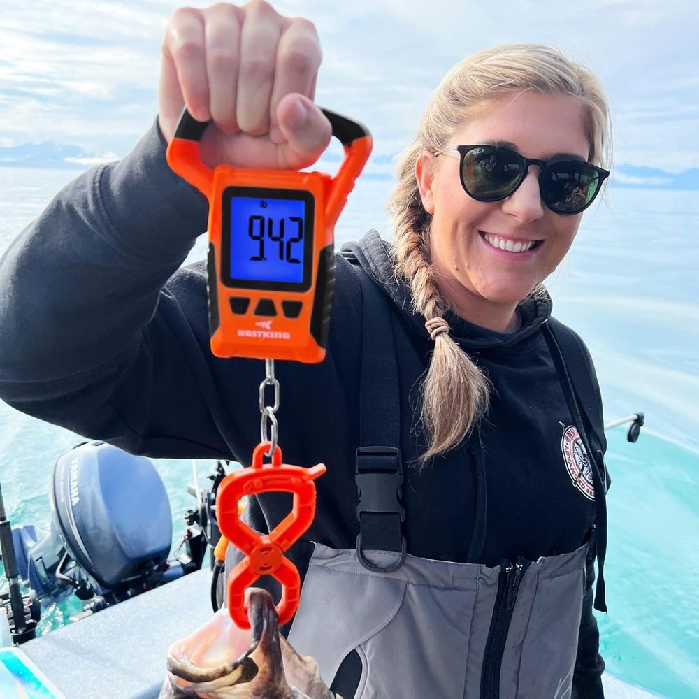Fish Scale, Floating Waterproof Digital Scale, 2.5” Large LCD Display, 110lb ...