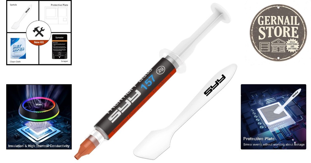 Effortless 2g Thermal Paste - Enhanced Cooling for All Major CPU and GPU Sockets