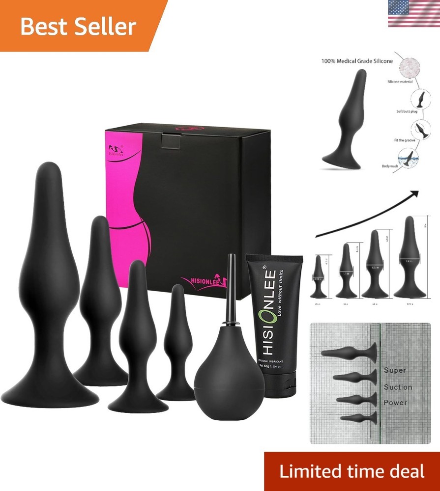 Silicone Anal Plug Set with Strong Suction – Explore Together Safely