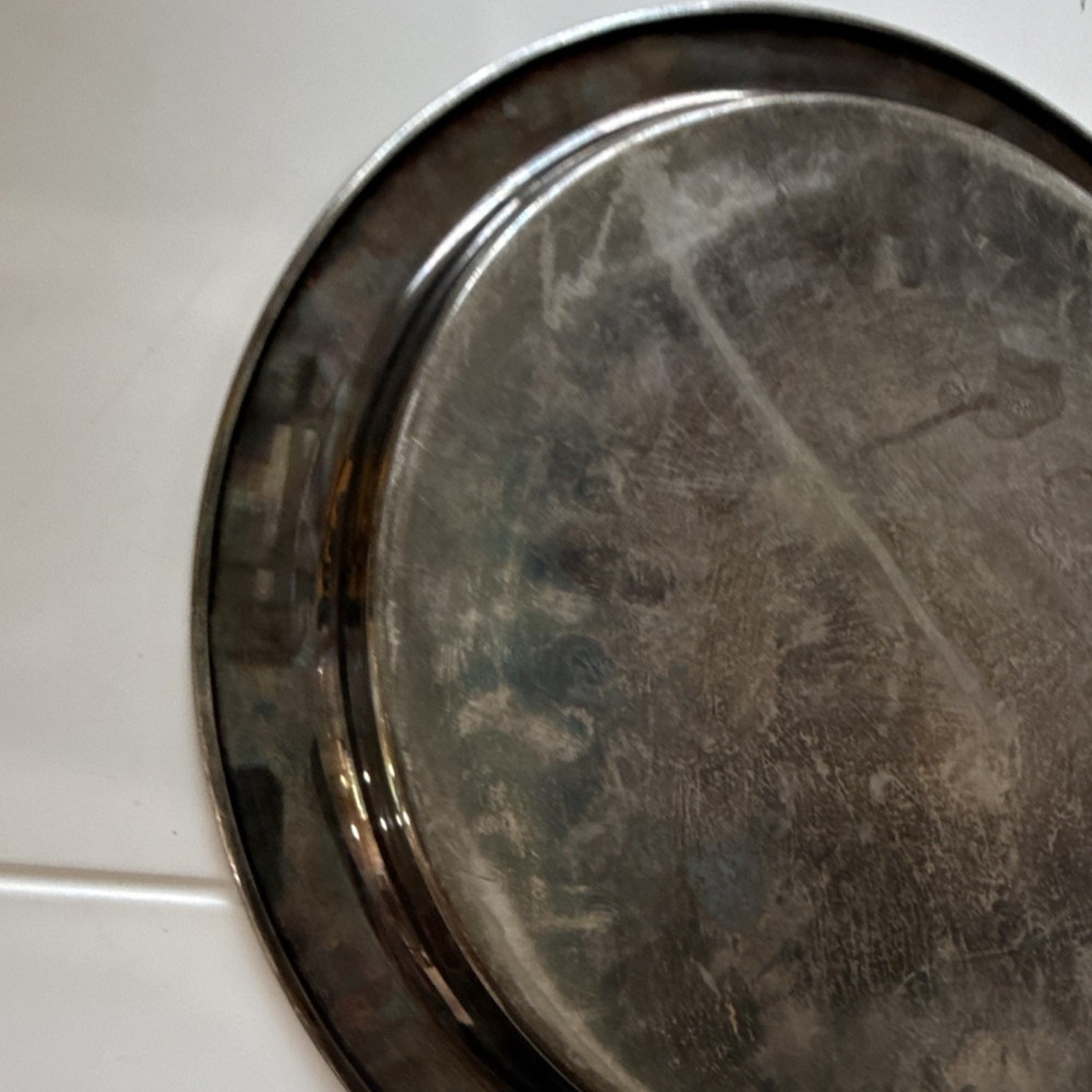DJ Silver Plated Tray Decorative Collectible Serving Platter