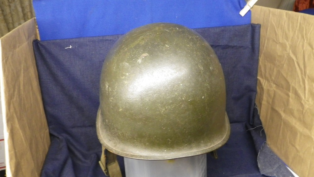 WWII M1 Helmet Front Seam