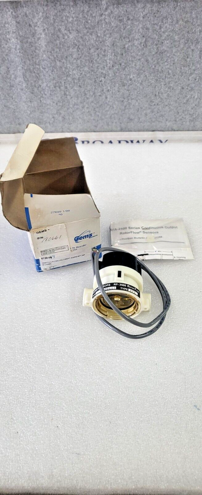 GEMS FLOW SENSOR 180661 TYPE RFS BIN#6