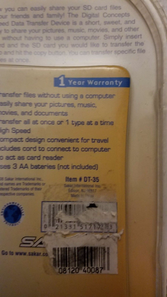 New Digital Concepts High Speed Data Transfer Device for SD cards DT-35