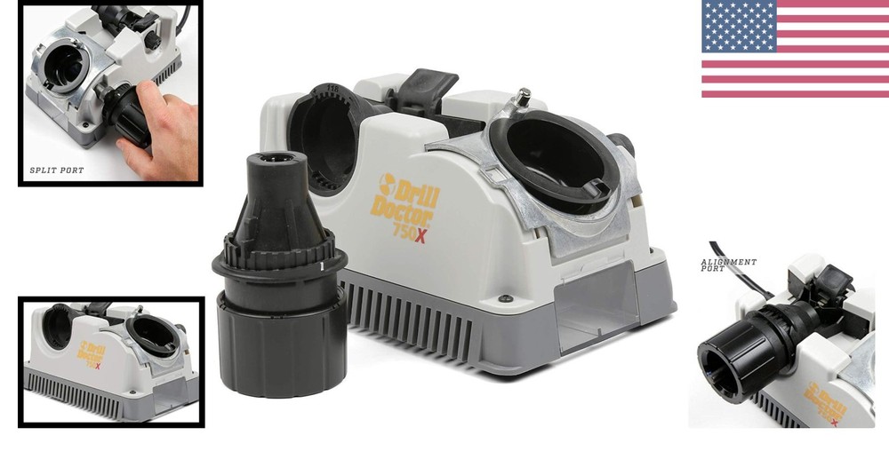 Adjustable Angle Electric Drill Bit Sharpener - 3/32-3/4" Full-Size, Certified