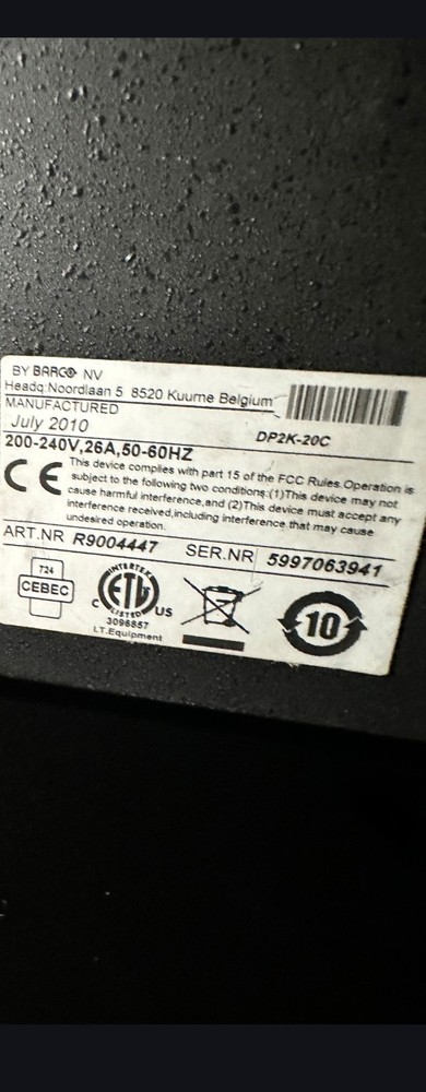 Barco DP2K-20C Complete Digital Cinema Package