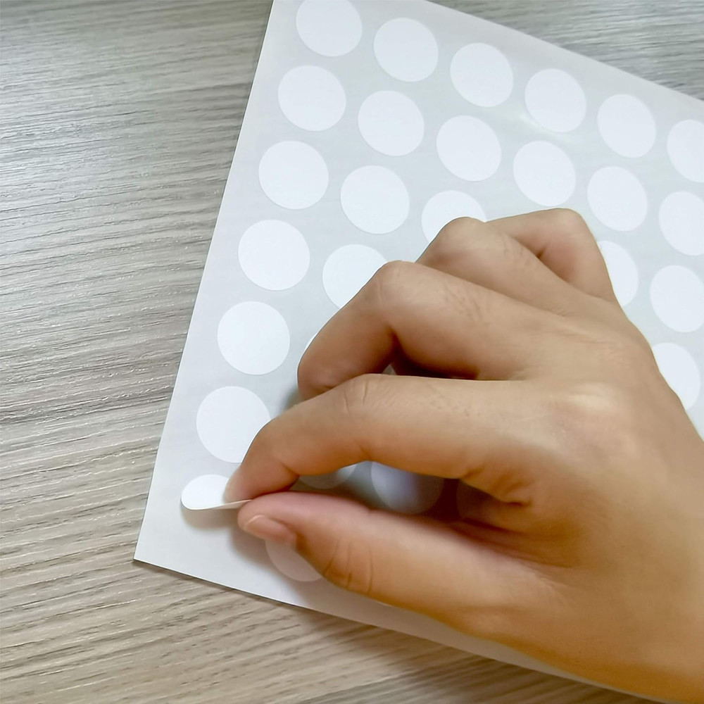 Coding Labels 3/4" round Color-Coding Circle 1050Pcs Dot Labels (White)