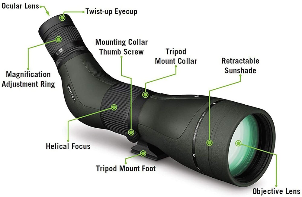 Vortex Optics Diamondback HD Spotting Scope 20-60x85 Angled DS-85A