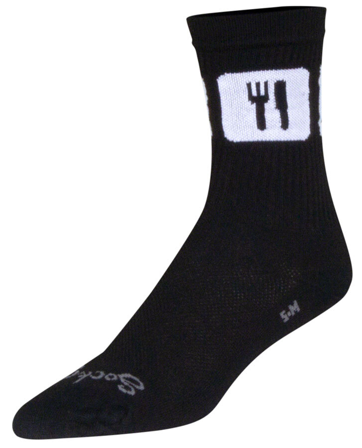 SockGuy Crew Repeats Socks - 6 inch, Black, Small/Medium