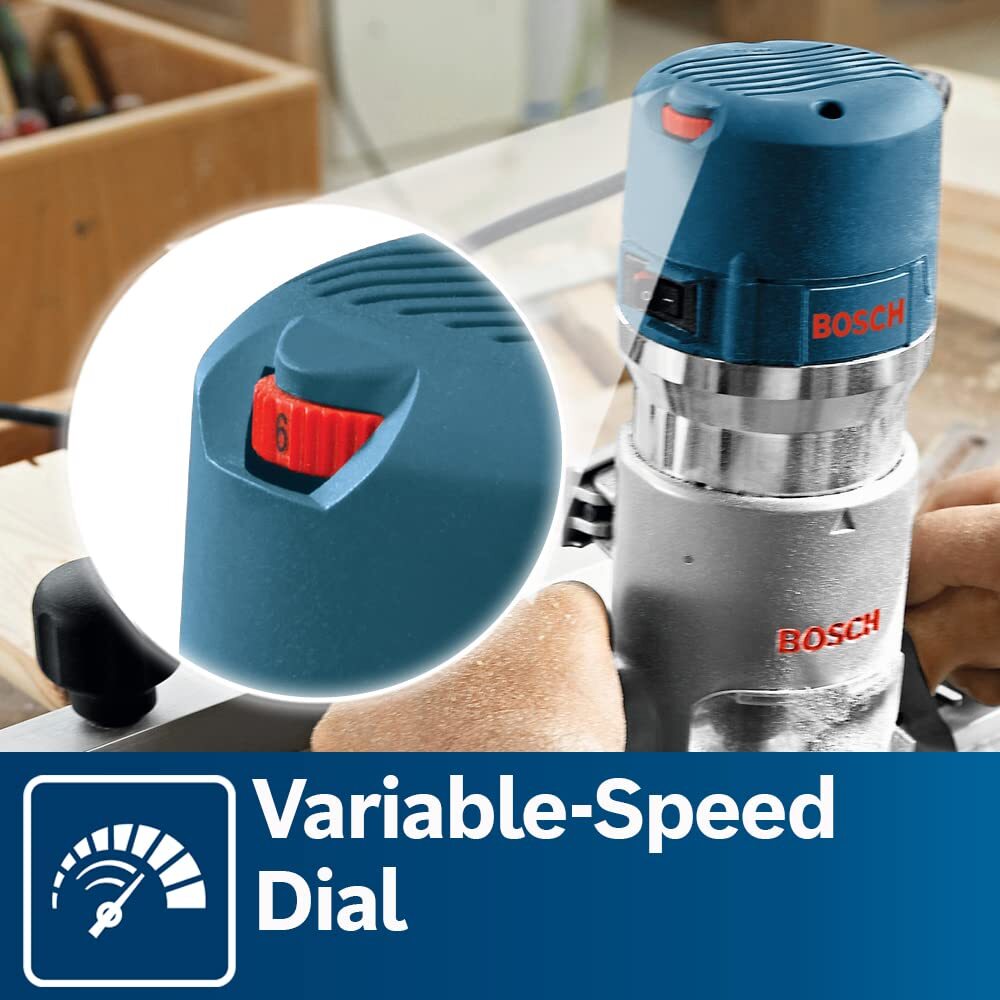 BOSCH 1617EVS 2.25 Horesepower Electronic Fixed-Base Router with a Variable