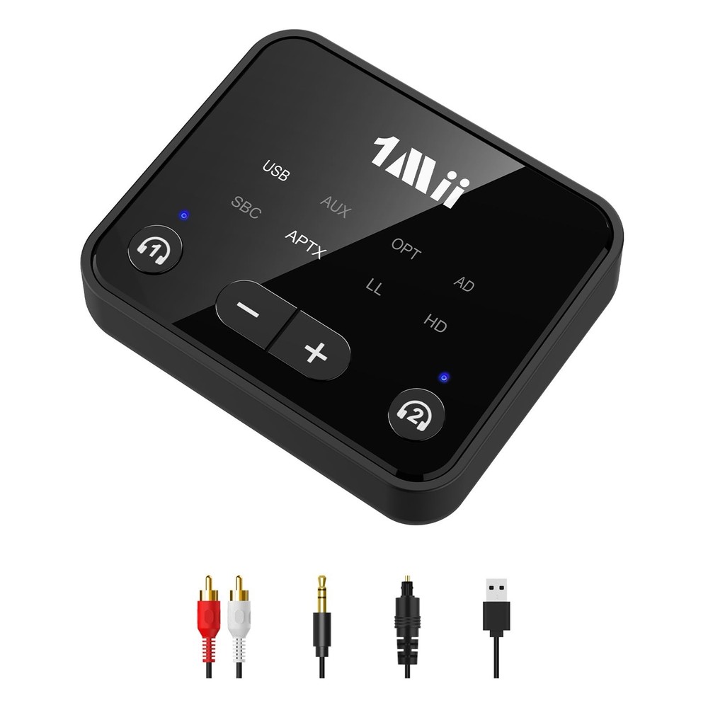 Bluetooth 5.3 Transmitter for TV to 2 Wireless Headphones, Long Range 100ft B...